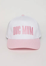 Load image into Gallery viewer, Pink Striped Dog Mom Hat
