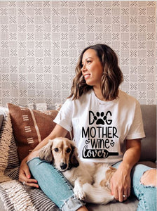 Dog Mother Wine Lover