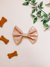 Load image into Gallery viewer, Spotted Blush Bow Tie
